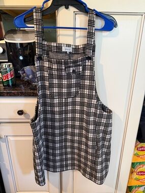 Jolt Black and White Plaid Mini Dress